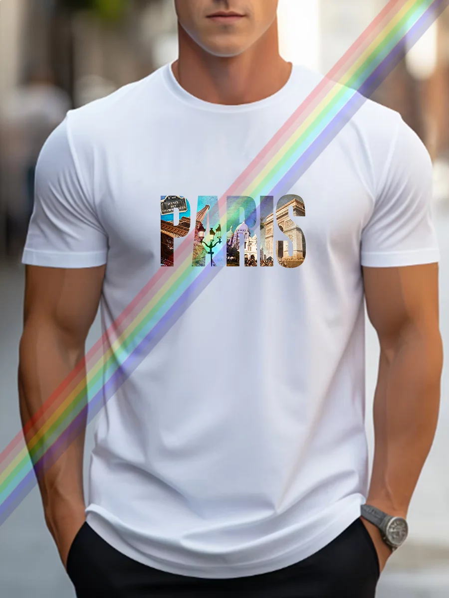 2024 summer men's new fashion Paris letter pattern printed T-shirt trend leisure luxury pure cotton high-end high-quality crewne
2024 summer men's new fashion Paris letter pattern printed T-shirt trend leisure luxury pure cotton high-end high-quality crewne
