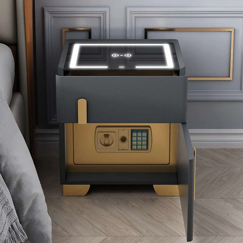 Smart bedside table Nightstands light luxury simple modern safe integrated with lamp wireless charging household bedroom
Smart bedside table Nightstands light luxury simple modern safe integrated with lamp wireless charging household bedroom