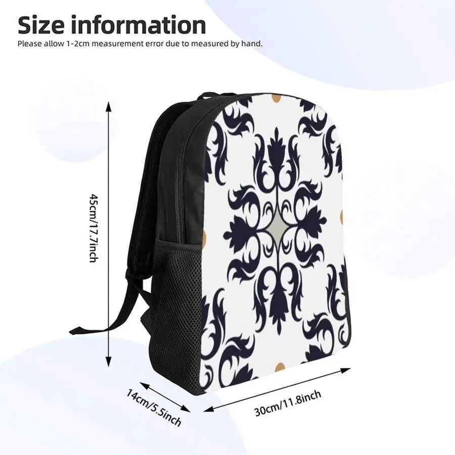 Multi-Functional Damask Print Backpack For Travel Camping Casual Use With Adjustable Shoulder Strap
Multi-Functional Damask Print Backpack For Travel Camping Casual Use With Adjustable Shoulder Strap