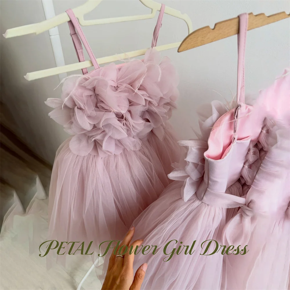 Petal Dusty Pink Kids Birthday Party Dress Spaghetti Strap with 3D Floral Pageant Dress for Girl Sweet First Communion Gown
Petal Dusty Pink Kids Birthday Party Dress Spaghetti Strap with 3D Floral Pageant Dress for Girl Sweet First Communion Gown