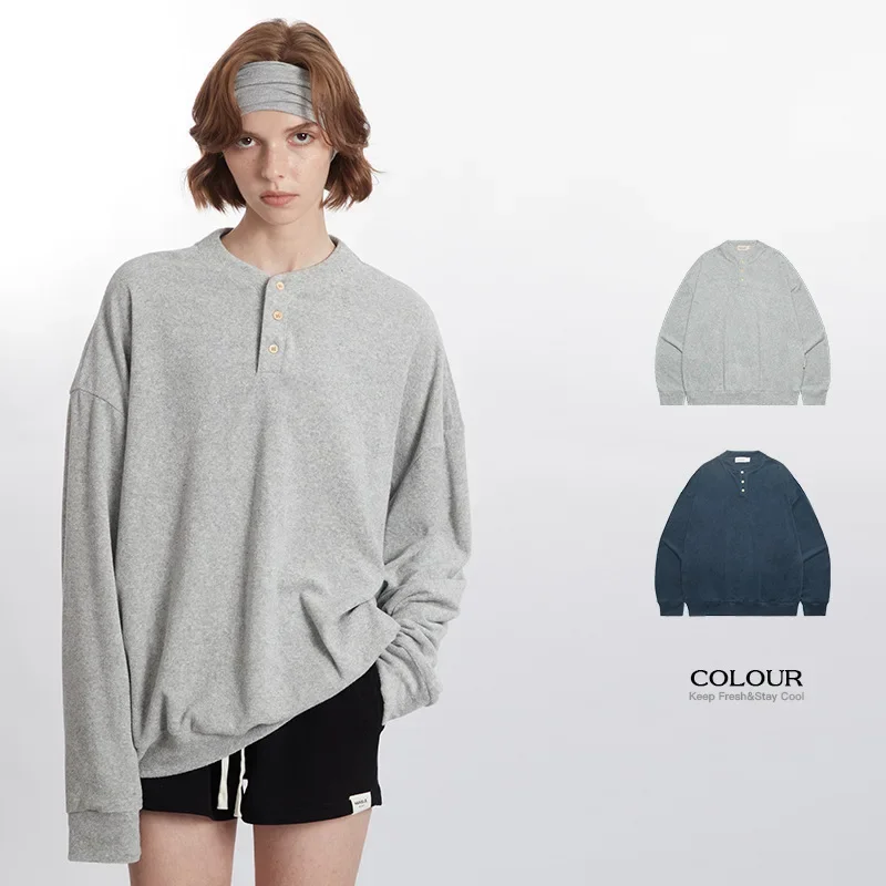 HeyHenry men's European and American solid color round neck versatile couple hoodie women's retro pullover jacket trendy casual
HeyHenry men's European and American solid color round neck versatile couple hoodie women's retro pullover jacket trendy casual
