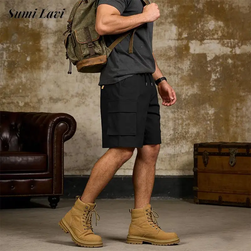 Spring Summer Fashionable Mens Shorts Vintage Solid Color Loose Multi Pockets Cargo Shorts Outdoor Casual Men Drawstring Bottoms
Spring Summer Fashionable Mens Shorts Vintage Solid Color Loose Multi Pockets Cargo Shorts Outdoor Casual Men Drawstring Bottoms