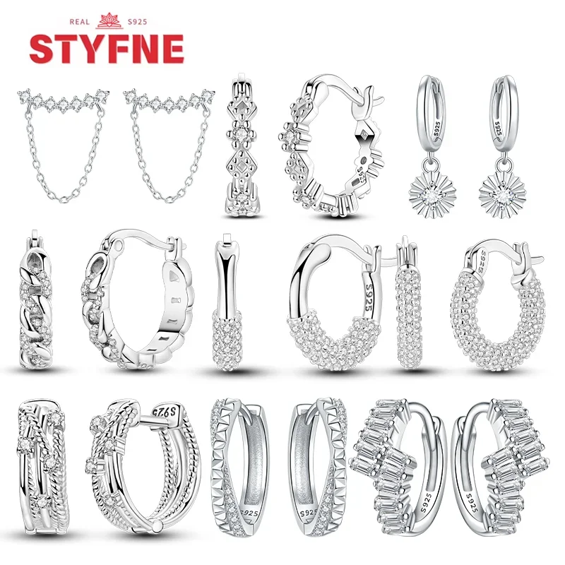 New Circle Hoop Earrings 925 Silver Shiny Zircon Geometric Oval Elegant Earrings for Women Anniversary Classic Fine Jewelry Gift
New Circle Hoop Earrings 925 Silver Shiny Zircon Geometric Oval Elegant Earrings for Women Anniversary Classic Fine Jewelry Gift