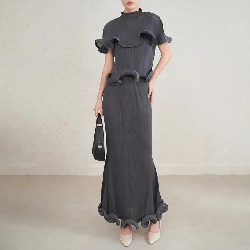 Fashionable Three-quarter Sleeve T-shirt And Long Skirt Set Women's Polyester Fiber Casual Commute Style Summer Spring Partywear
Fashionable Three-quarter Sleeve T-shirt And Long Skirt Set Women's Polyester Fiber Casual Commute Style Summer Spring Partywear