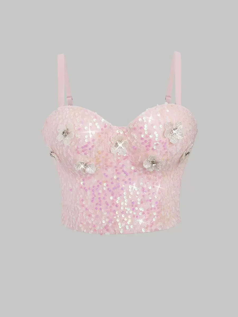 Retro sequined heavy fishbone bra, high-end bra hot girl pure desire style vest with tube top short top
Retro sequined heavy fishbone bra, high-end bra hot girl pure desire style vest with tube top short top