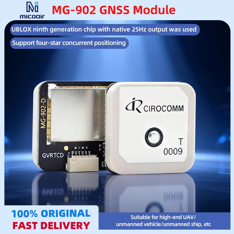 MicoAir MG-902 GNSS Module 9th Gen with QMC5883L Compass for FPV Racing Drones - Real-Time Location Tracking
MicoAir MG-902 GNSS Module 9th Gen with QMC5883L Compass for FPV Racing Drones - Real-Time Location Tracking