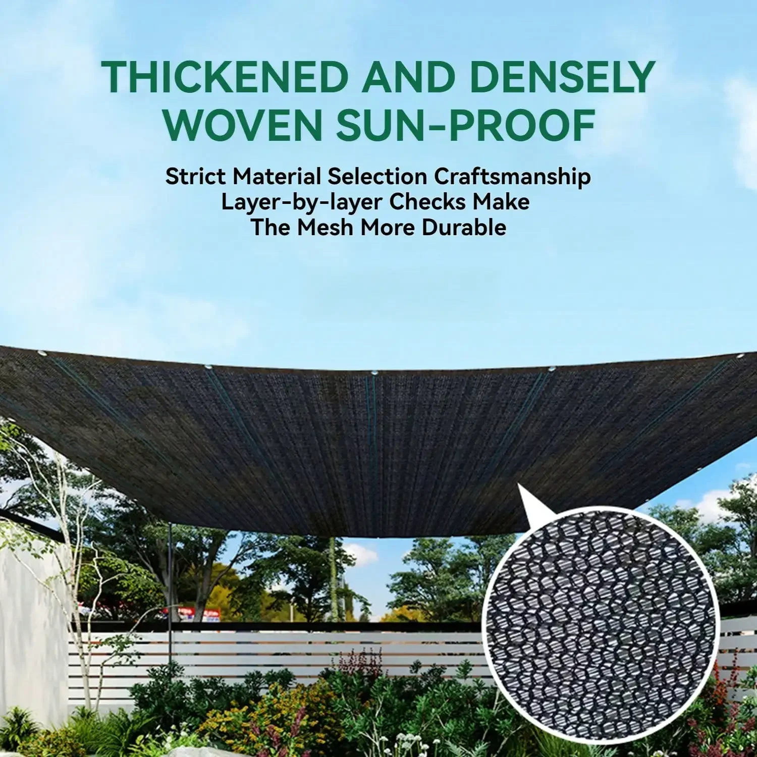 Terrace Sunshade Sail, Awning Thickened Encryption, Reinforced Design, Odorless And Breathable Rectangular Awning Sunshade
Terrace Sunshade Sail, Awning Thickened Encryption, Reinforced Design, Odorless And Breathable Rectangular Awning Sunshade