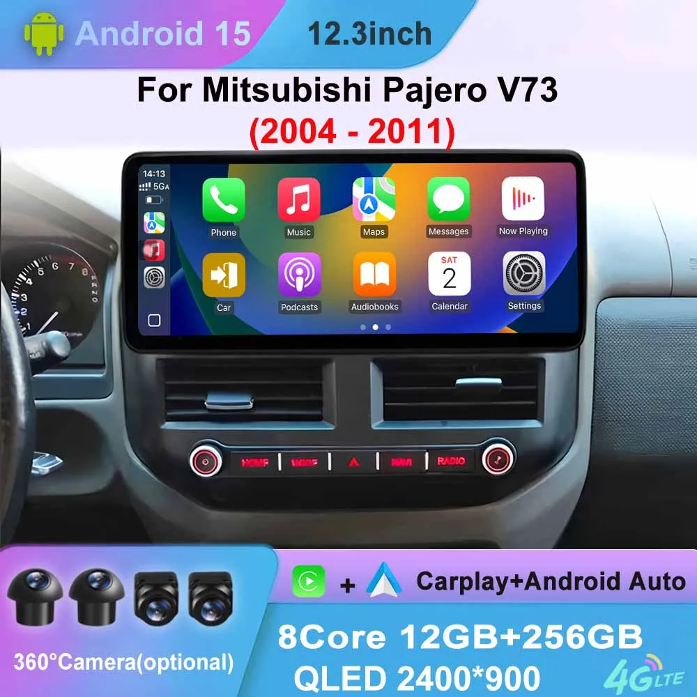 2400*900P Android 15 CarPlay Car Radio for Mitsubishi Pajero V73 2004-2011Multimedia Player GPS Navigation Bluetooth 4G WiFi DSP
2400*900P Android 15 CarPlay Car Radio for Mitsubishi Pajero V73 2004-2011Multimedia Player GPS Navigation Bluetooth 4G WiFi DSP