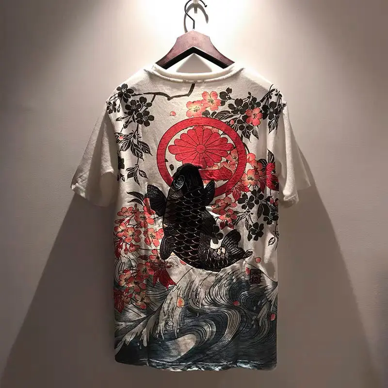 Yokosuka Embroidered Short-Sleeved T-shirt Men's Fashion Trend Ins Summer Cool Loose Casual Top Versatile Style
Yokosuka Embroidered Short-Sleeved T-shirt Men's Fashion Trend Ins Summer Cool Loose Casual Top Versatile Style