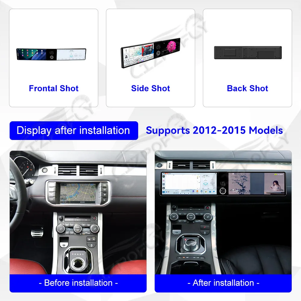 12.3 Inch Dual Screen Android Car Radio For Land Rover Range Rover Evoque 2012-2015 OEM System Retained CarPlay GPS Navigation
12.3 Inch Dual Screen Android Car Radio For Land Rover Range Rover Evoque 2012-2015 OEM System Retained CarPlay GPS Navigation