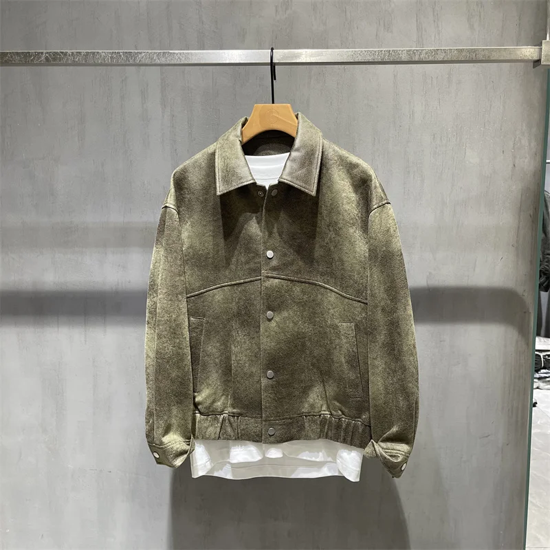 Men's Casual Loose Leather Jaet Fall New Sle Faion Brand Motorcycle Clothes Versatile PU Leather Coat American Leisure
Men's Casual Loose Leather Jaet Fall New Sle Faion Brand Motorcycle Clothes Versatile PU Leather Coat American Leisure