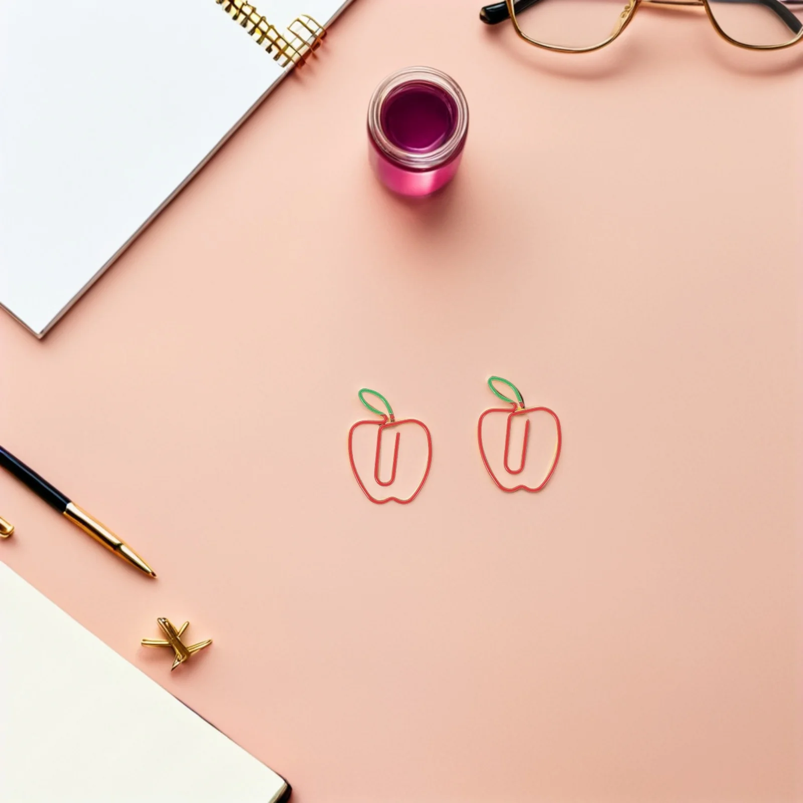 100 Pcs Creative Paper Clip Clips for Journals Cute Paperclips Book Cartoon Metal Apple-shaped
100 Pcs Creative Paper Clip Clips for Journals Cute Paperclips Book Cartoon Metal Apple-shaped