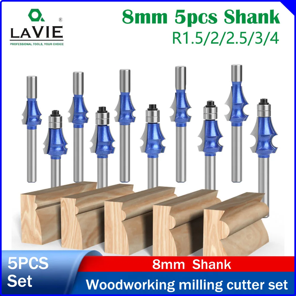 LAVIE 1pc 8mm Shank Double Bearing Woodworking Router Bit,Professional Flash Silver Blue Line Trimming Cutter for Profile Edging
LAVIE 1pc 8mm Shank Double Bearing Woodworking Router Bit,Professional Flash Silver Blue Line Trimming Cutter for Profile Edging