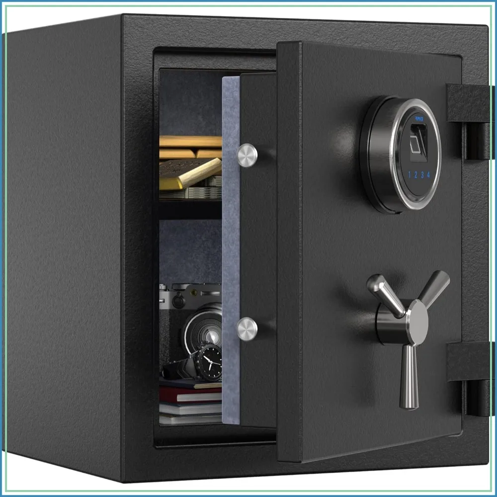 Biometric Fireproof Safe Box, Digital Fingerprint Waterproof Safe with Touch Screen, Removable Shelf, 0.84 Cubic Feet
Biometric Fireproof Safe Box, Digital Fingerprint Waterproof Safe with Touch Screen, Removable Shelf, 0.84 Cubic Feet