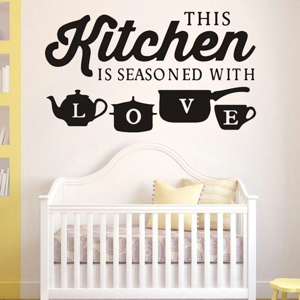 Wall Stickers Removable Art Murals Wall Decals for Kitchen and Living Room (THIS Kitchen IS SEASONED WITH LOVE,Black)
Wall Stickers Removable Art Murals Wall Decals for Kitchen and Living Room (THIS Kitchen IS SEASONED WITH LOVE,Black)