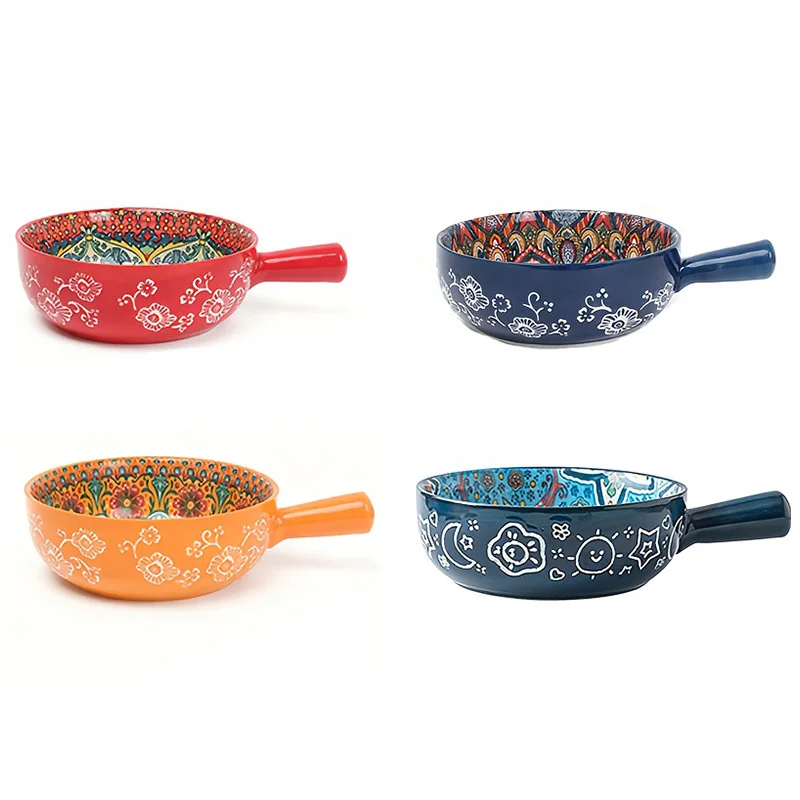 Bohemian Style Dinnerware Set 4pcs Soup Bowl with Handle Fruit Bowl Salad Bowl Portable Lunch Box Suitable for Work Takeout School Trips Kitchen Dining Home Gatherings Dishwasher Microwave Oven Safe Home Dinnerware Christmas Gift Selection
Bohemian Style Dinnerware Set 4pcs Soup Bowl with Handle Fruit Bowl Salad Bowl Portable Lunch Box Suitable for Work Takeout School Trips Kitchen Dining Home Gatherings Dishwasher Microwave Oven Safe Home Dinnerware Christmas Gift Selection
