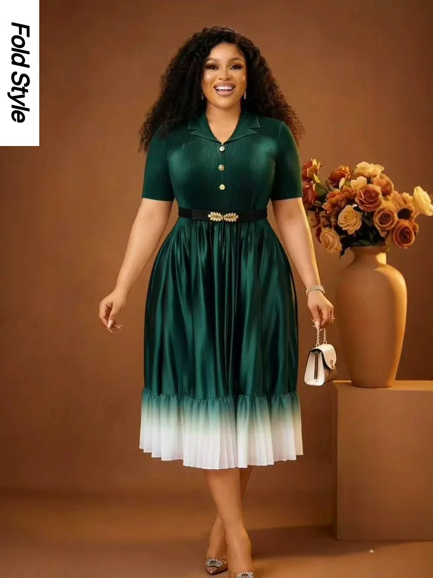 2026 African Loose Women's Clothing Miyake Temperament Summer Dress New Short-sleeved Fashion Loose Splicing Dress Women's
2026 African Loose Women's Clothing Miyake Temperament Summer Dress New Short-sleeved Fashion Loose Splicing Dress Women's