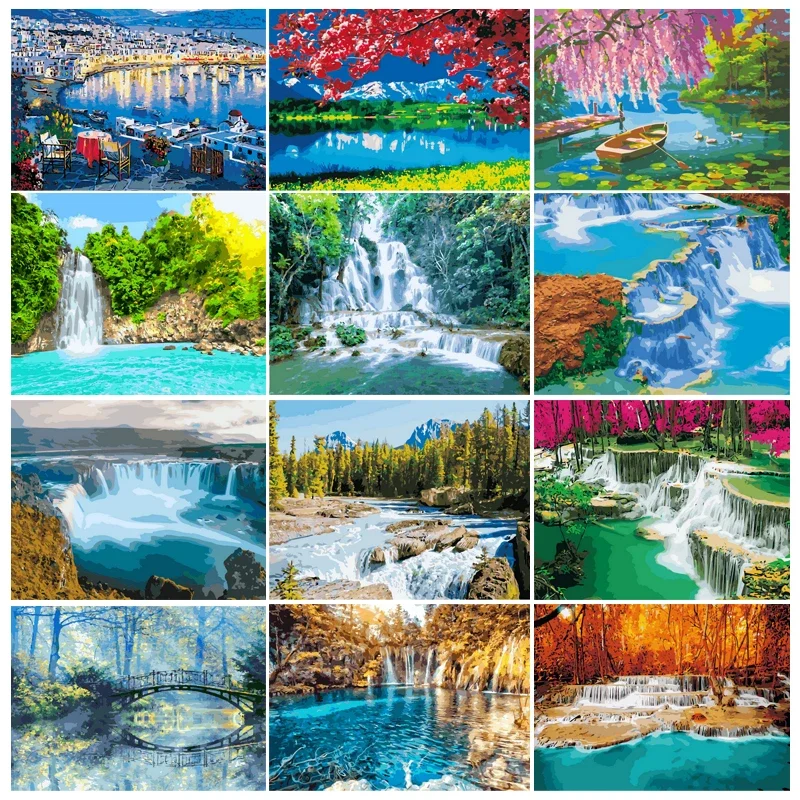 582943 Paint by numbers Picture Landscape With Water Painting Paint Acrylic Handmade Adult Children Gift
582943 Paint by numbers Picture Landscape With Water Painting Paint Acrylic Handmade Adult Children Gift