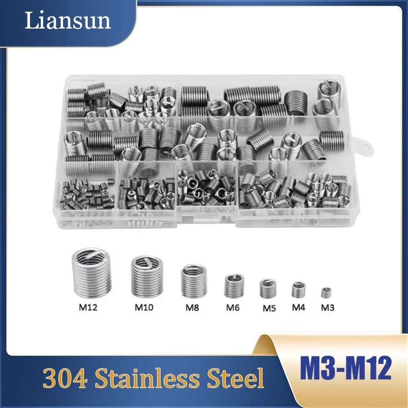 Набор из 60-300 шт. вставок для ремонта резьбы из нержавеющей стали M3/4/5/6-M12, тип Helicoil, для восстановления резьбы, комплект для ремонта резьбовых соединений
Набор из 60-300 шт. вставок для ремонта резьбы из нержавеющей стали M3/4/5/6-M12, тип Helicoil, для восстановления резьбы, комплект для ремонта резьбовых соединений