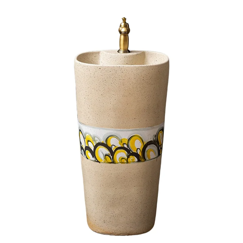 Household floor-to-ceiling column basin Balcony Outdoor hand wash pool Garden Ceramic column washbasin
Household floor-to-ceiling column basin Balcony Outdoor hand wash pool Garden Ceramic column washbasin