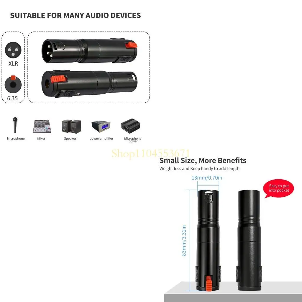 Best Seller Heavy Duty 6.35mm 1/4 To 3pin XLR Male Adapter For Mixing Consoles Power Amplifiers And Auditory Interfaces
Best Seller Heavy Duty 6.35mm 1/4 To 3pin XLR Male Adapter For Mixing Consoles Power Amplifiers And Auditory Interfaces