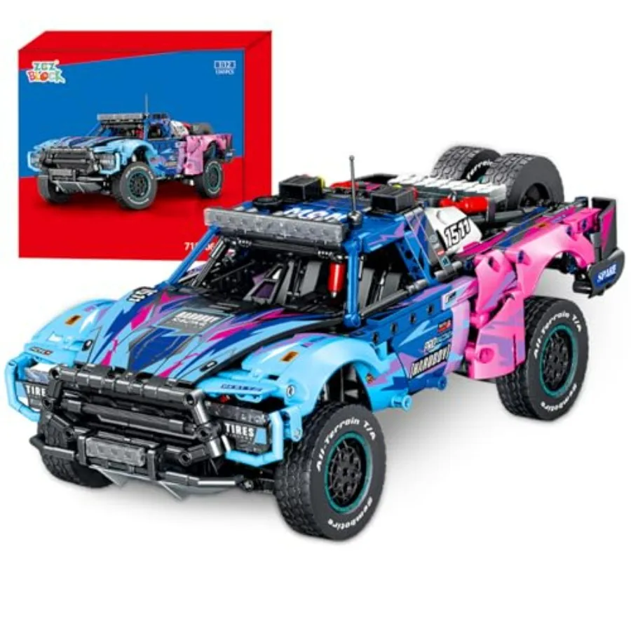 Baja 1000 Trophy Truck Building Blocks Kit 1:12 Scale MOC Race Car Building Toys Collectible Car Model in Black and Red for 14+
Baja 1000 Trophy Truck Building Blocks Kit 1:12 Scale MOC Race Car Building Toys Collectible Car Model in Black and Red for 14+