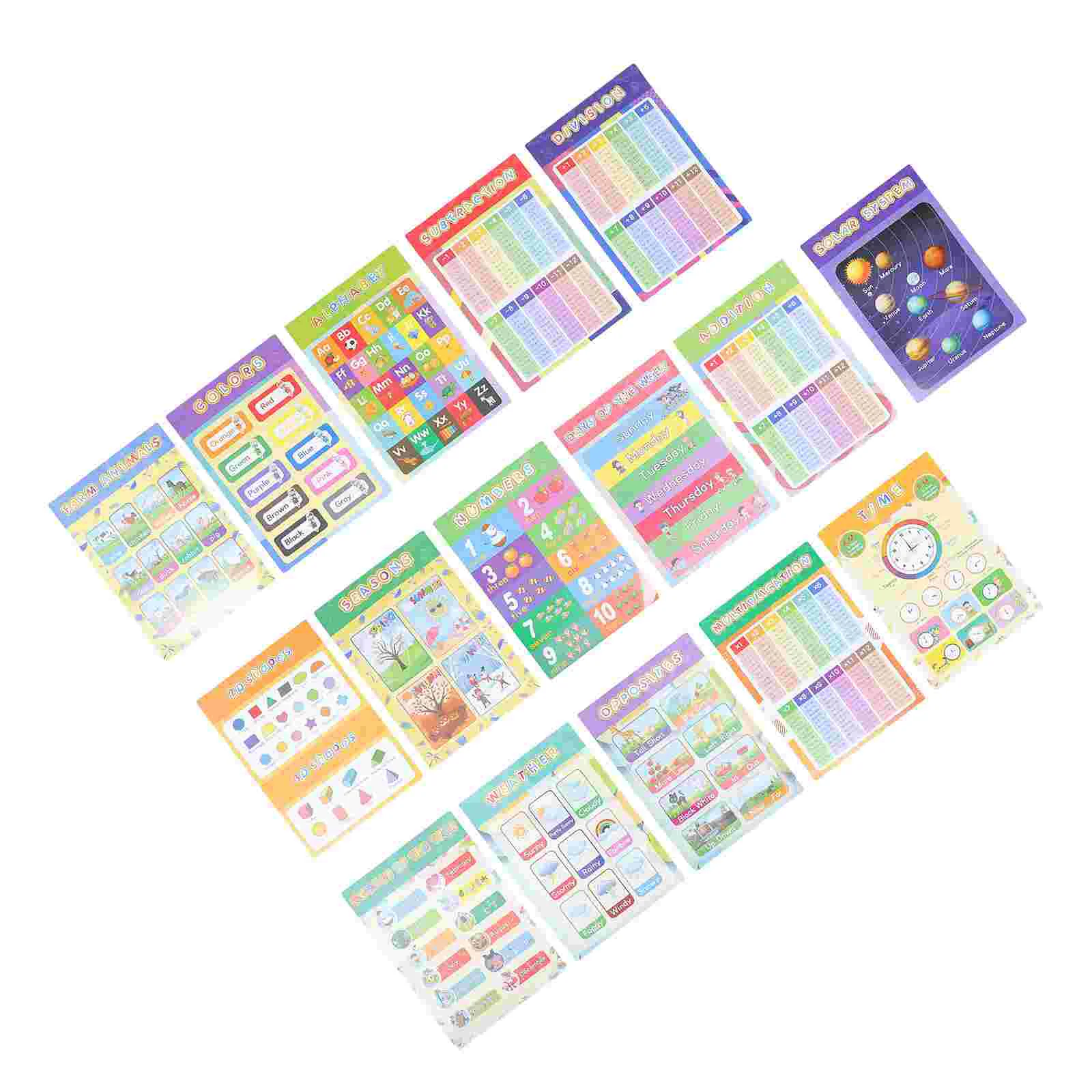16 Pcs Decor Educational Poster Kids Letter Wall Charts Early English Learning Practical Children Studying Toddler Preschool
16 Pcs Decor Educational Poster Kids Letter Wall Charts Early English Learning Practical Children Studying Toddler Preschool