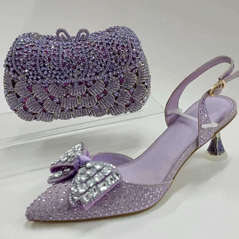INSIGHTLINK Nigerian Women's Party Wedding Rhinestone Dress Shoes and Bags Medium Heel Pointed Toe Gems Sandals And Clutch Set
INSIGHTLINK Nigerian Women's Party Wedding Rhinestone Dress Shoes and Bags Medium Heel Pointed Toe Gems Sandals And Clutch Set