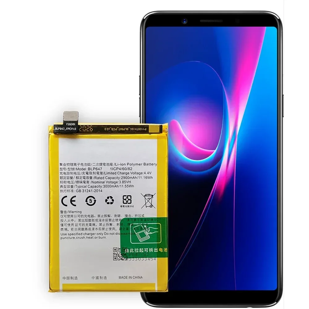 High Quality Replacement Battery For OPPO A79 BLP647 New Built-in Large Capacity 3000mAh Lithium Batteries
High Quality Replacement Battery For OPPO A79 BLP647 New Built-in Large Capacity 3000mAh Lithium Batteries