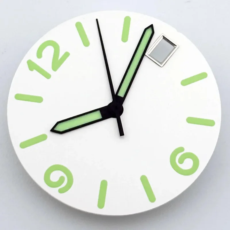 High quality 28.5mm black white green watch dial watch hands C3 green Luminous fit movement NH35 NH36 automatic movement
High quality 28.5mm black white green watch dial watch hands C3 green Luminous fit movement NH35 NH36 automatic movement
