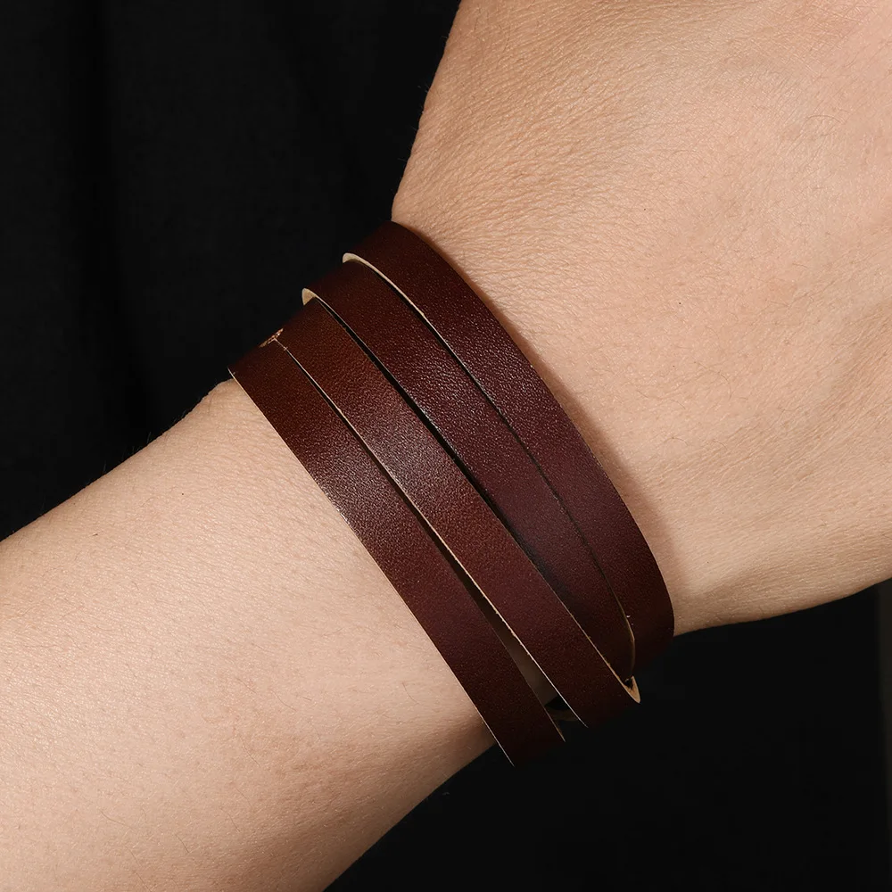 New Vintage Double Layer Chain Man Leather Bracelets Trendy Wrap Wristband on Hand Women Daily Wear Jewelry
New Vintage Double Layer Chain Man Leather Bracelets Trendy Wrap Wristband on Hand Women Daily Wear Jewelry