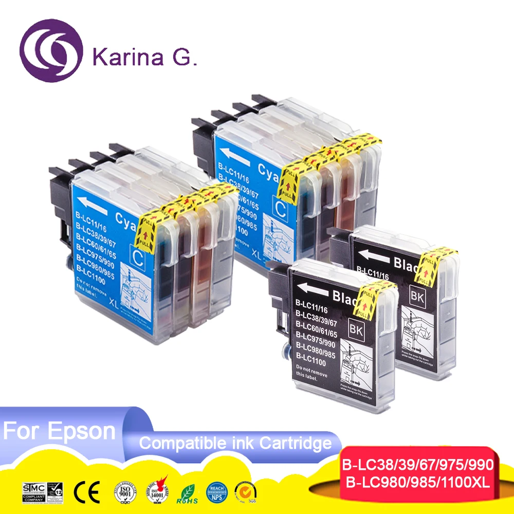 10 совместимых картриджей для принтера Brother LC 985 LC975 LC67 LC1100 LC980 XL для принтера Brother DCP 185C 195C 9805C
10 совместимых картриджей для принтера Brother LC 985 LC975 LC67 LC1100 LC980 XL для принтера Brother DCP 185C 195C 9805C