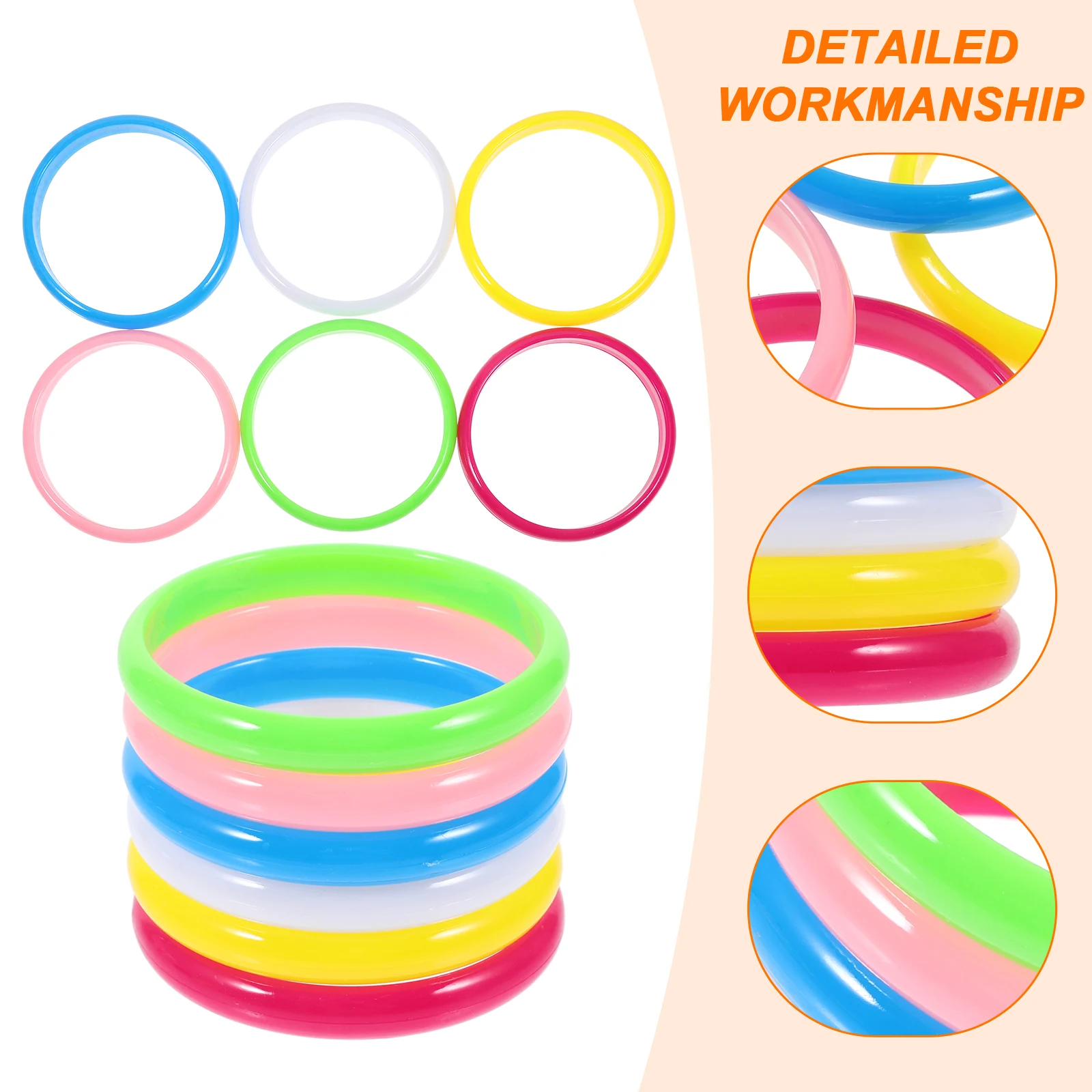 12pcs Candy-Colored Plastic Bangles Bracelets Kids Gifts Chunky Vintage Girl Charm Jewelry Set Easy Wear Real Jade Look
12pcs Candy-Colored Plastic Bangles Bracelets Kids Gifts Chunky Vintage Girl Charm Jewelry Set Easy Wear Real Jade Look