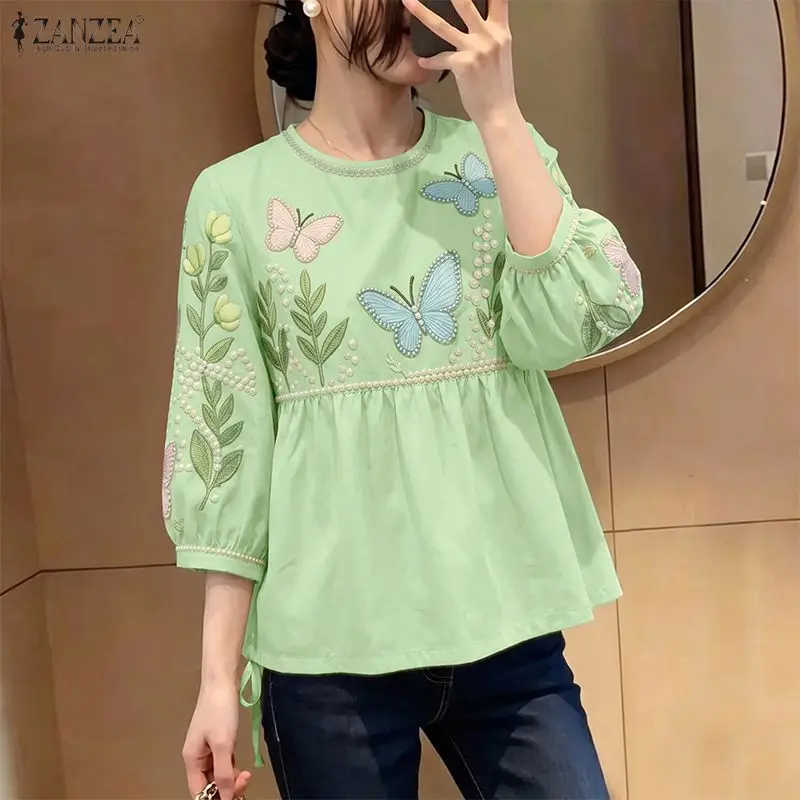 Summer Autumn Floral Print Women Blouses ZANZEA Fashion O Neck Tops Blusas Streetwear OL Work Party Tee Tunic Oversize S-3XL
Summer Autumn Floral Print Women Blouses ZANZEA Fashion O Neck Tops Blusas Streetwear OL Work Party Tee Tunic Oversize S-3XL