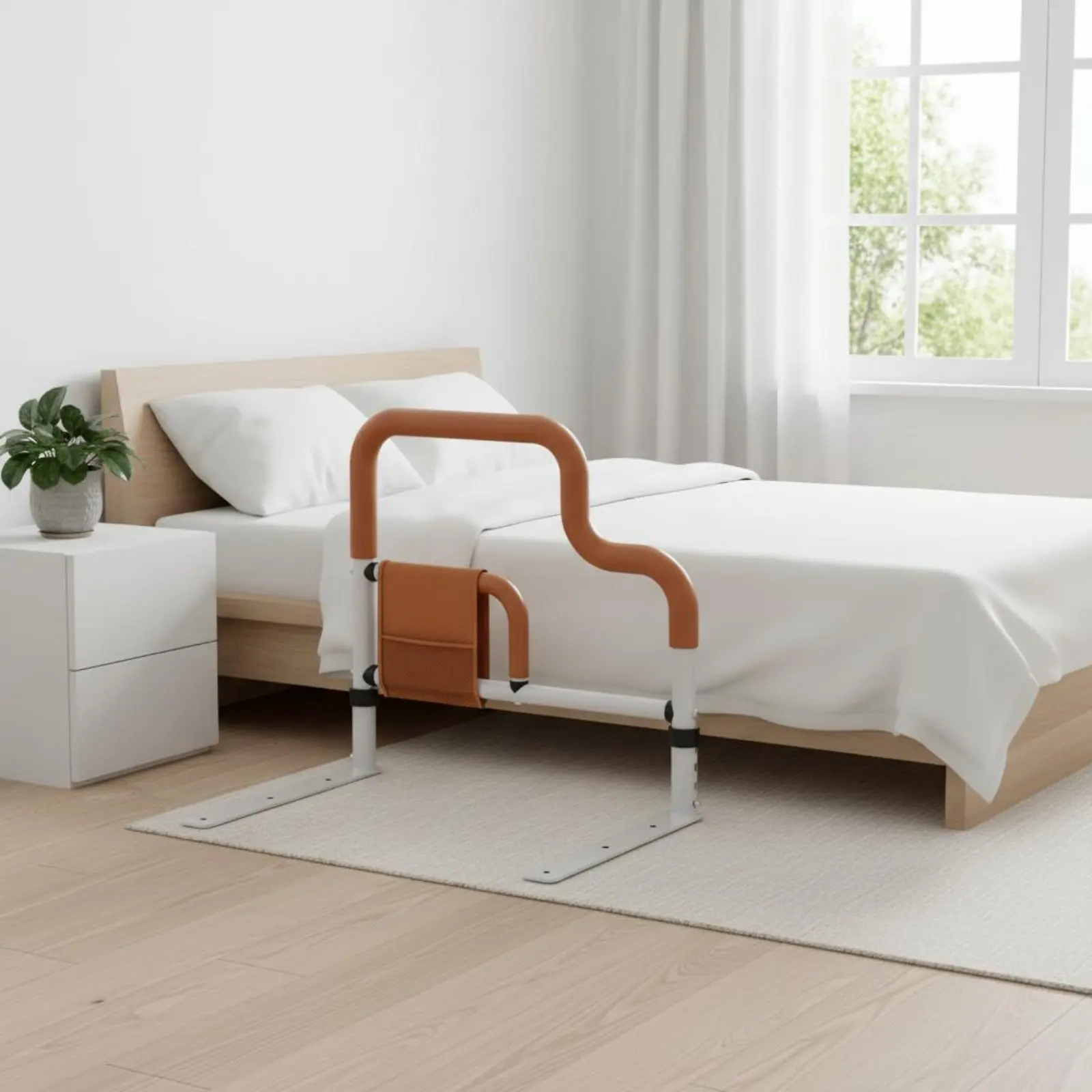 Stand Assist Bed Rail Anti-Slip Grip Adjustable Bed Safety Handle Bedside Assist Rail Sturdy-Duty Construction Bedside Grab Bar
Stand Assist Bed Rail Anti-Slip Grip Adjustable Bed Safety Handle Bedside Assist Rail Sturdy-Duty Construction Bedside Grab Bar