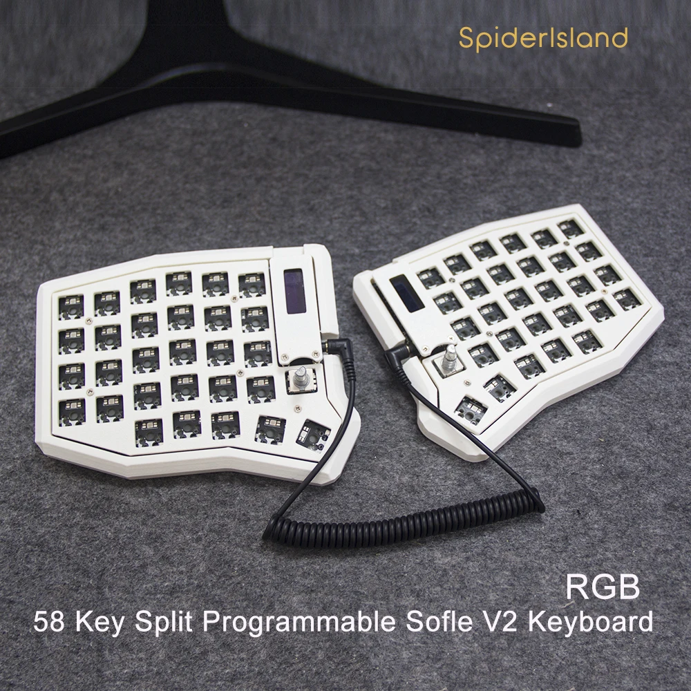 Проводная клавиатура Sofle V2, 58-клавишная прошивка для флаконов, RGB, левая и правая клавиатура, разделенная клавиатура, комплект механической игровой клавиатуры без колпачка
Проводная клавиатура Sofle V2, 58-клавишная прошивка для флаконов, RGB, левая и правая клавиатура, разделенная клавиатура, комплект механической игровой клавиатуры без колпачка