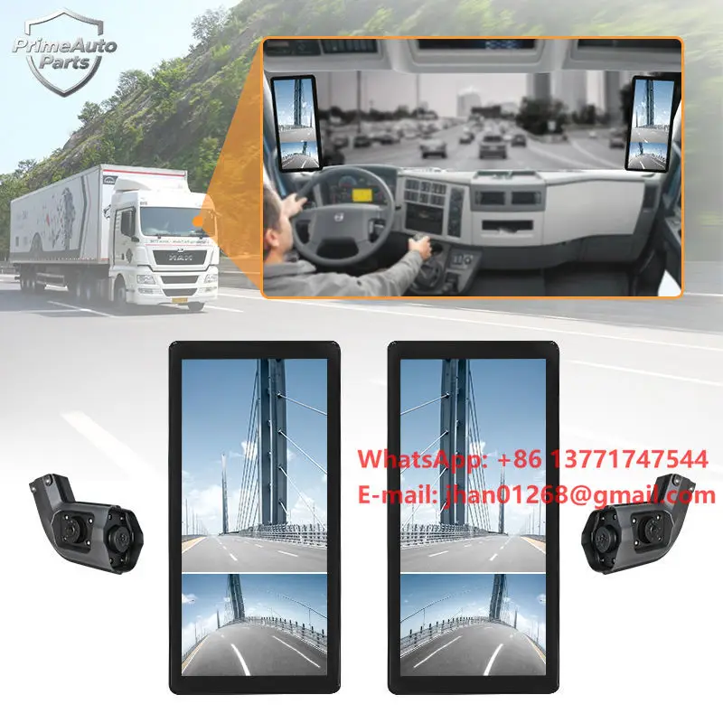 12.3 Inch 2 Split LCD Screen Electronic Rearview Mirror Monitor System with 2 Cameras for RV Bus Truck Trailer
12.3 Inch 2 Split LCD Screen Electronic Rearview Mirror Monitor System with 2 Cameras for RV Bus Truck Trailer