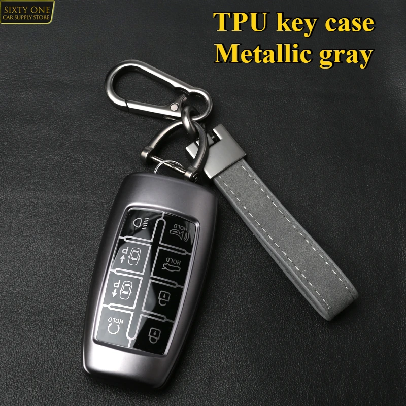 For Genesis Key Fob Cover Soft TPU Car Key Case for Hyundai Genesis GV80 GV90 G70 G80 G90 GV70 8 Buttons (Metallic Gray)
For Genesis Key Fob Cover Soft TPU Car Key Case for Hyundai Genesis GV80 GV90 G70 G80 G90 GV70 8 Buttons (Metallic Gray)