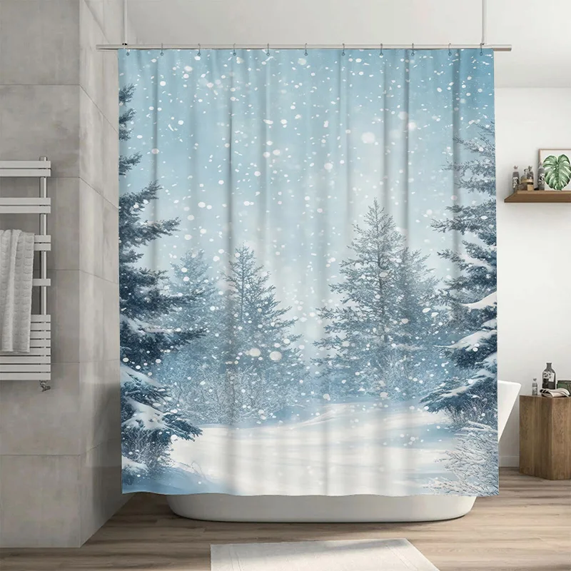 Tuniu Зимняя Страна Чудес Занавеска Для Душа Снежный Лес Живописный Фон Декор Для Ванной Комнаты Художественная Природа Тема Уютные Вибрации Serene Spa F 
Tuniu Зимняя Страна Чудес Занавеска Для Душа Снежный Лес Живописный Фон Декор Для Ванной Комнаты Художественная Природа Тема Уютные Вибрации Serene Spa F