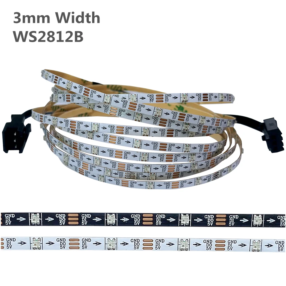Светодиодная лента WS2812B, 5 в постоянного тока, 3 мм, узкая ширина, 60 светодиодов/м, 2020 RGB, индивидуально Адресуемая пиксельсветильник световая лента мечты цвета
Светодиодная лента WS2812B, 5 в постоянного тока, 3 мм, узкая ширина, 60 светодиодов/м, 2020 RGB, индивидуально Адресуемая пиксельсветильник световая лента мечты цвета