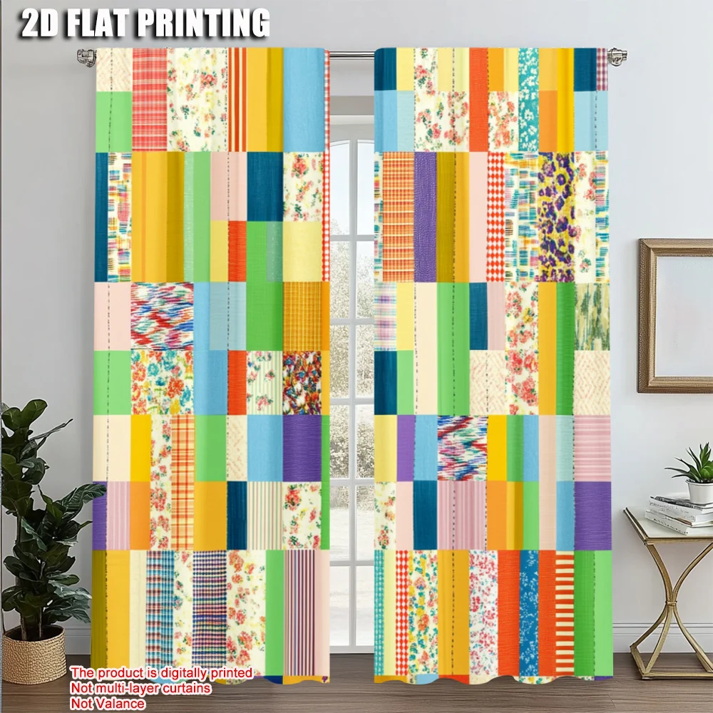 2pcs, Creative Curtains 2D print Floral Plaid and Geometric Machine Washable (without rod) Stuff Clearance Use for Bedroom,
2pcs, Creative Curtains 2D print Floral Plaid and Geometric Machine Washable (without rod) Stuff Clearance Use for Bedroom,
