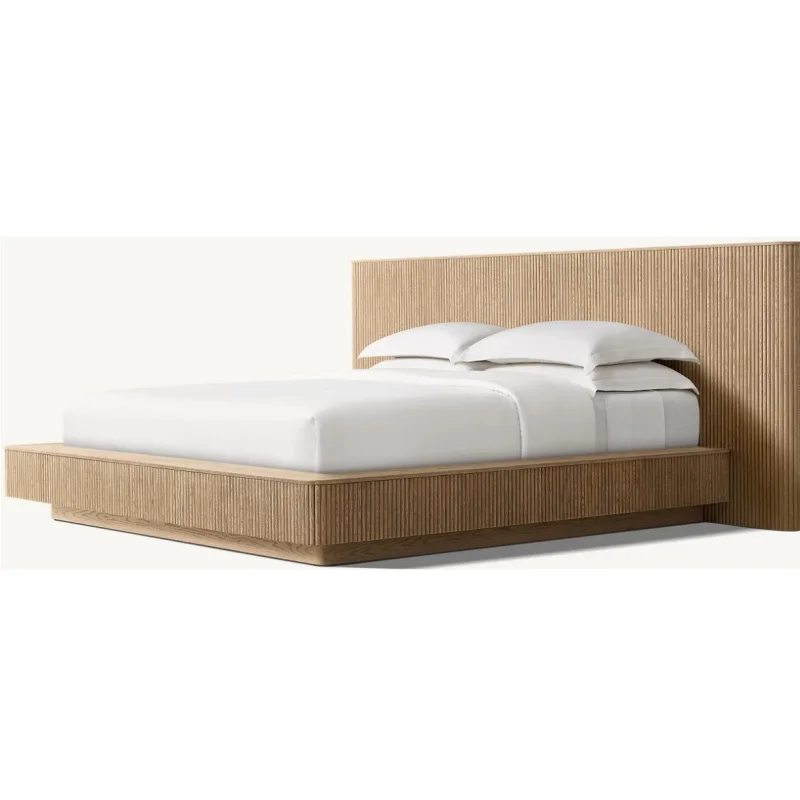 High Quality Modern Luxurious Design Bedroom Furniture Solid Wood Extended Panel Bed
High Quality Modern Luxurious Design Bedroom Furniture Solid Wood Extended Panel Bed