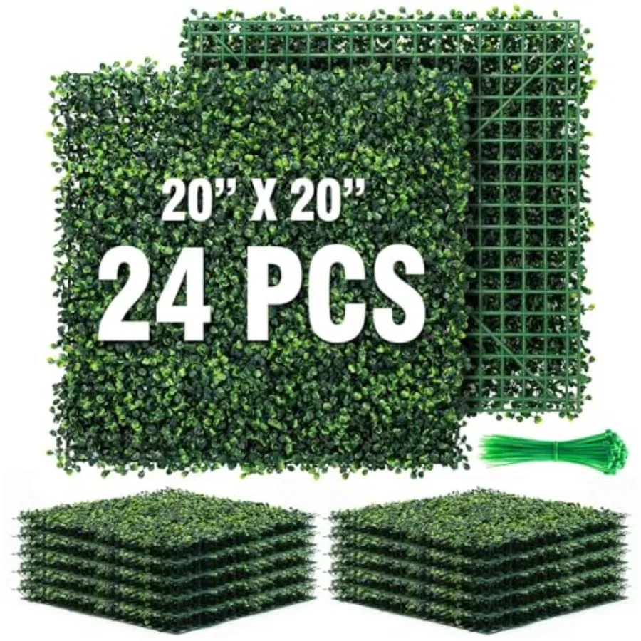 Набор из 24 панелей искусственного боксуса 20x20 для внутреннего и наружного декора, зеленых стен и фонов, имитация зелени для создания зонирования и уединения
Набор из 24 панелей искусственного боксуса 20x20 для внутреннего и наружного декора, зеленых стен и фонов, имитация зелени для создания зонирования и уединения