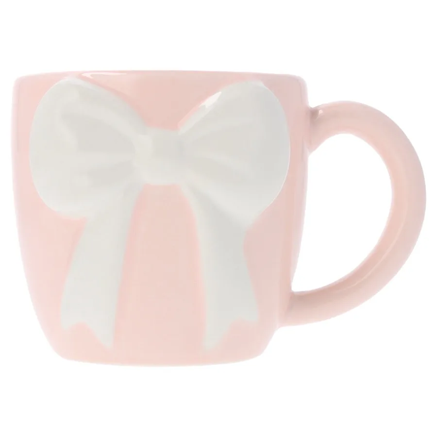 Bow Mug White and Pink 4" Tall Mother's Day by
Bow Mug White and Pink 4" Tall Mother's Day by