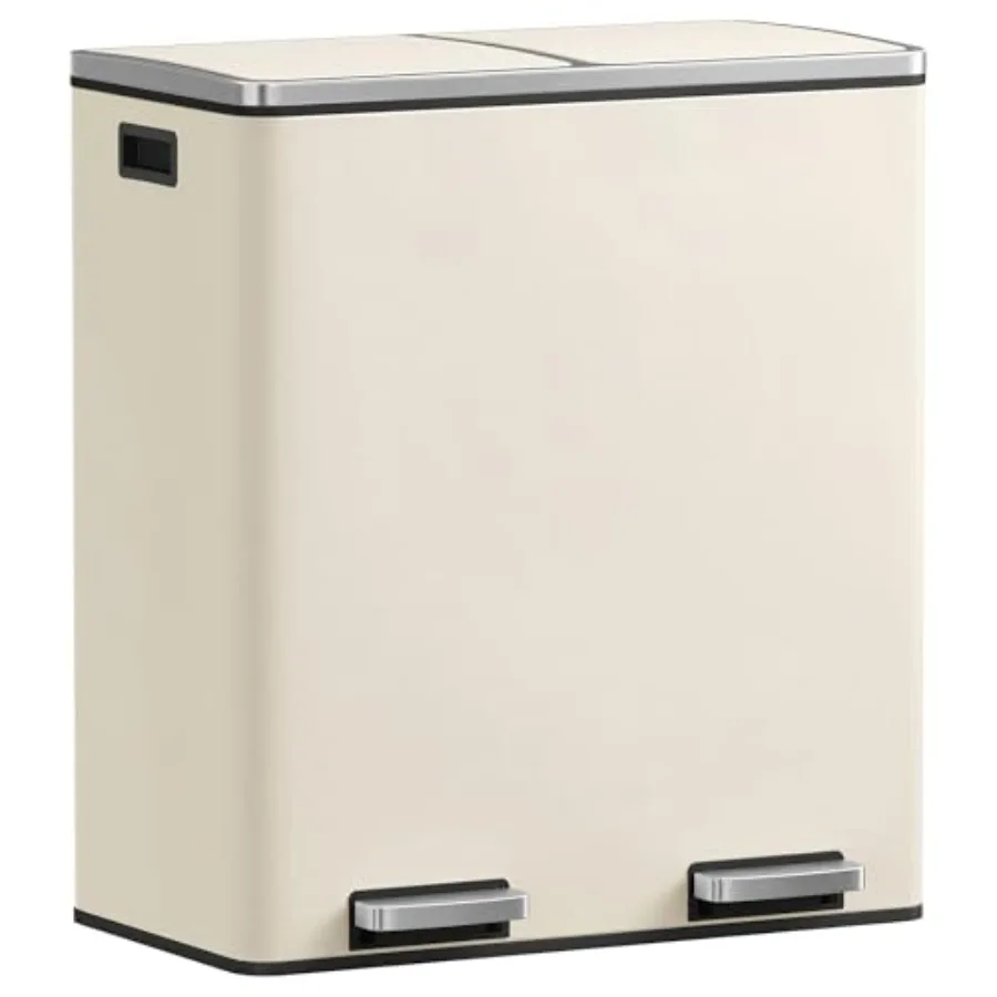 Trash Can with 2 Compartments for Kitchen, Garbage Can with 15 Trash Bags
Trash Can with 2 Compartments for Kitchen, Garbage Can with 15 Trash Bags