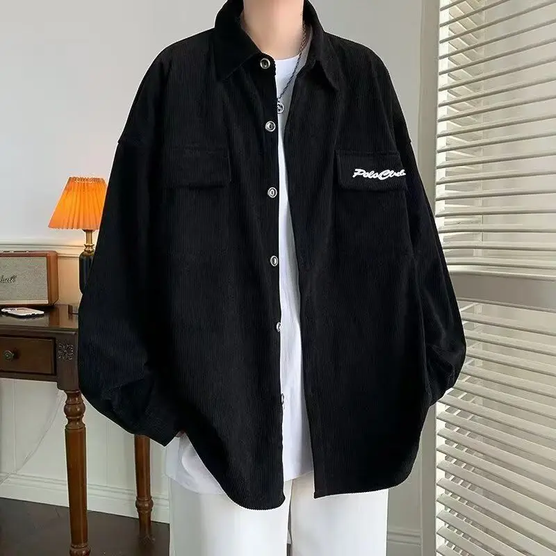 Japan Style Stylish Embroidery Shirts Spring Autumn Vintage Loose Men's Clothing Letter Corduroy Solid Color Casual Lapel Shirts
Japan Style Stylish Embroidery Shirts Spring Autumn Vintage Loose Men's Clothing Letter Corduroy Solid Color Casual Lapel Shirts