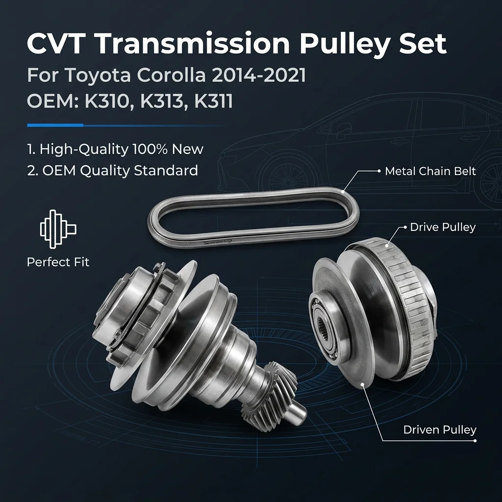 K313 For Toyota Corolla 1.8L / 2.0L 2014–up K310 K311 CVT Transmission Pulley Set with Belt Chain For Toyota Allion 1.2L Ractis
K313 For Toyota Corolla 1.8L / 2.0L 2014–up K310 K311 CVT Transmission Pulley Set with Belt Chain For Toyota Allion 1.2L Ractis