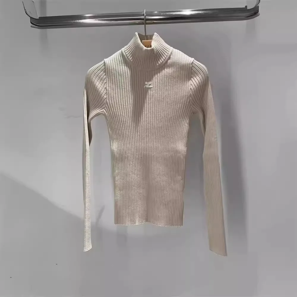 2025 Spring New Stand Collar Embroidery Long Sleeve Close-fitting Slimming Knitwear Half High Neck Stretch Base Shirt Women
2025 Spring New Stand Collar Embroidery Long Sleeve Close-fitting Slimming Knitwear Half High Neck Stretch Base Shirt Women