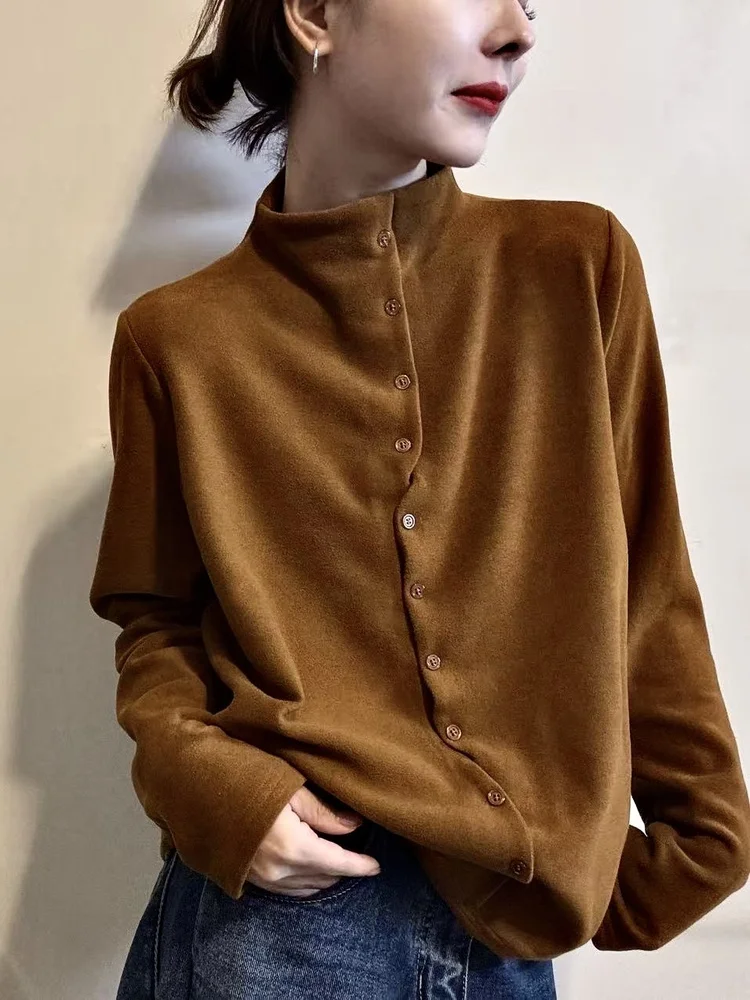 plus Size 300 Pou Beautiful Semi-High Collar German Velvet Women's Long Sve Base irt 2025 New Autumn Winter Open Card...
plus Size 300 Pou Beautiful Semi-High Collar German Velvet Women's Long Sve Base irt 2025 New Autumn Winter Open Card...