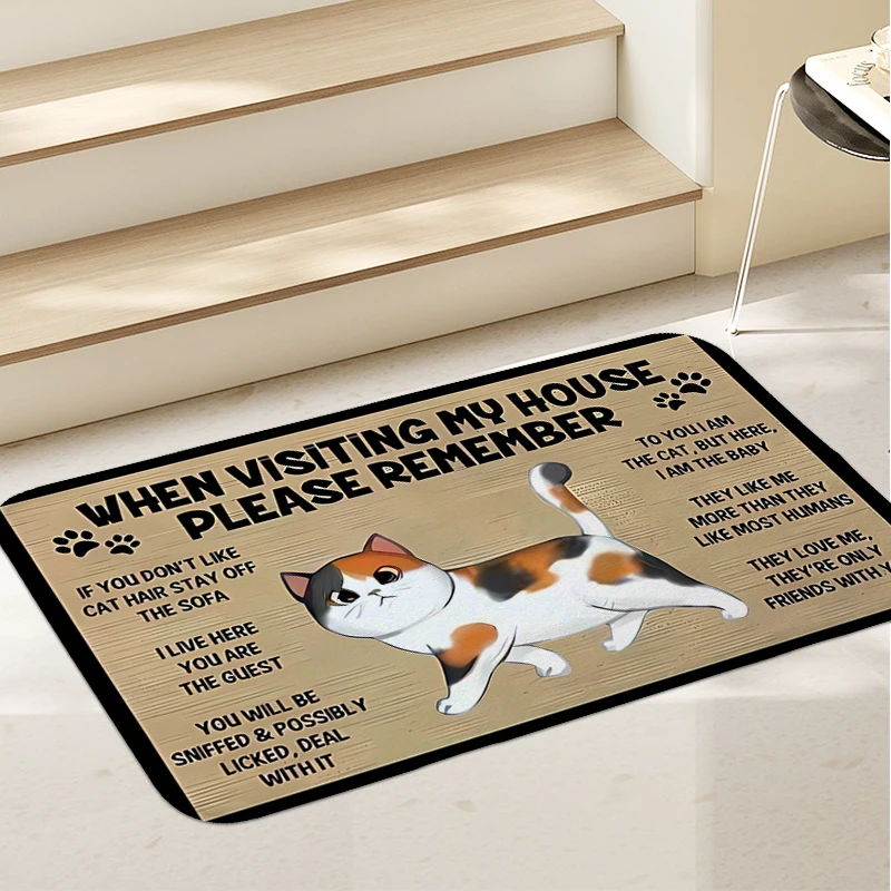 Outdoor Entrance Doormat Cat Pet Cute Carpet for Bedroom Useful Things for Home Custom Washable Non-slip Kitchen Bathroom Rug
Outdoor Entrance Doormat Cat Pet Cute Carpet for Bedroom Useful Things for Home Custom Washable Non-slip Kitchen Bathroom Rug
